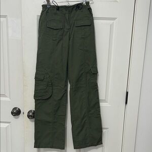 J. Galt Cargo Pants size small olive green adjustable elastic waist Pakistan